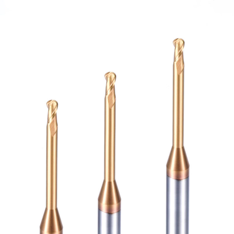 حفرة عميقة ميكرو طحن الرقبة الطويلة ، 0.1mm نصف قطر الزاوية الطاحونات النهائية