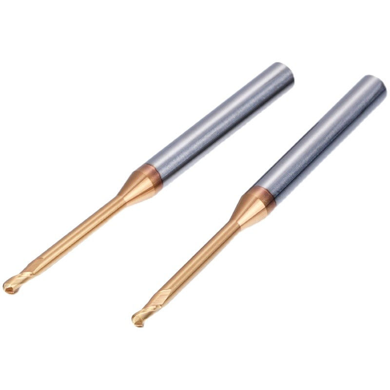 حفرة عميقة ميكرو طحن الرقبة الطويلة ، 0.1mm نصف قطر الزاوية الطاحونات النهائية