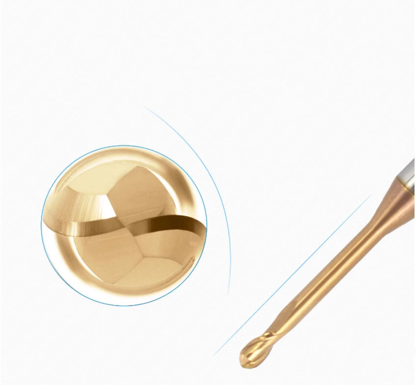 حفرة عميقة ميكرو طحن الرقبة الطويلة ، 0.1mm نصف قطر الزاوية الطاحونات النهائية