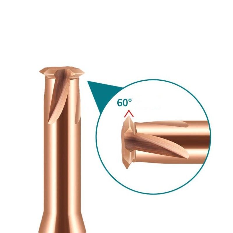 CNC الأسنان الواحدة الخيوط نهاية طاحونة الكربيد الصلب 4 نايات للصلب المصبوب