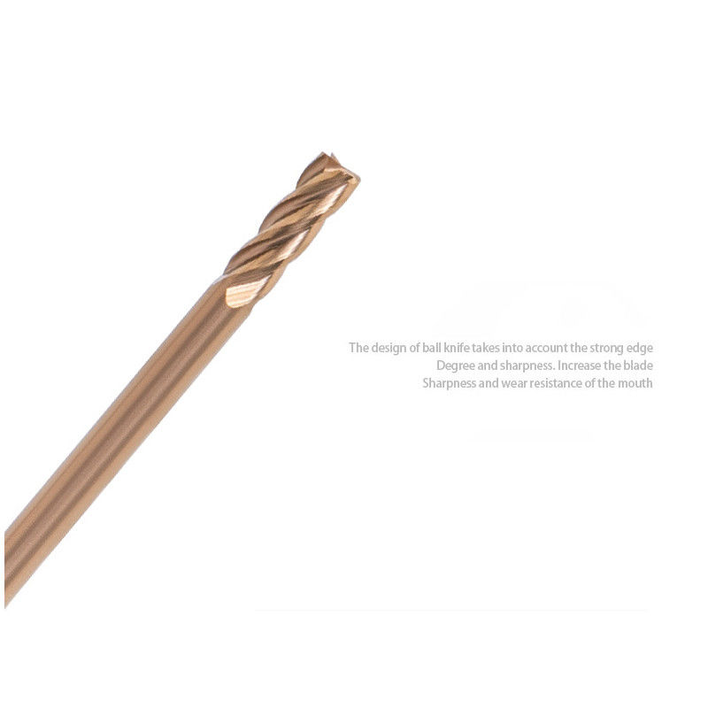 طاحونة نهاية التنغستن الميكرو قطر مع 0.2mm حافة القطع 2.5mm طول الناي