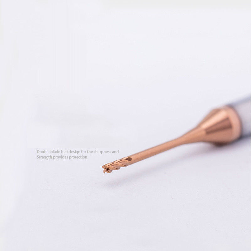 طاحونة نهاية التنغستن الميكرو قطر مع 0.2mm حافة القطع 2.5mm طول الناي
